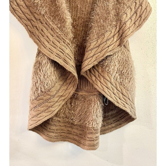 MISS KELLY 1999 Funky Brown Sweater Vest Size S/M Asymmetrical - Picture 6 of 10